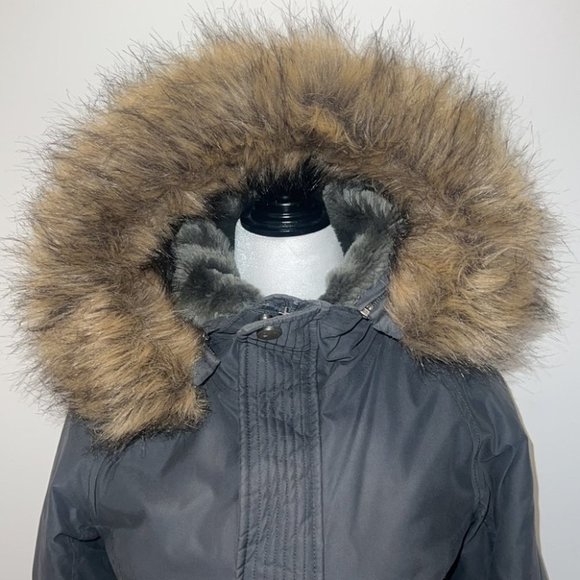 Aritzia TNA gray Aurora wool hooded parka jacket size XSmall - Picture 3 of 14